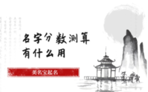 名字分?jǐn)?shù)測(cè)算有什么用