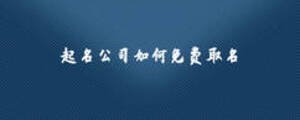 起名公司如何免費(fèi)取名