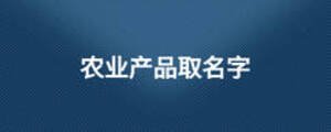 農(nóng)業(yè)產(chǎn)品取名字