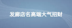 發(fā)廊店名高端大氣招財(cái)