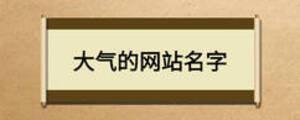 大氣的網站名字
