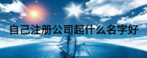 自己注冊(cè)公司起什么名字好