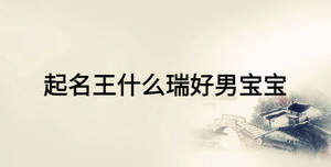 起名王什么瑞好男寶寶