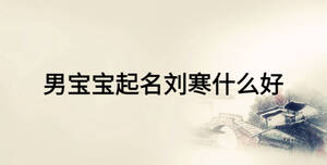 男寶寶起名劉寒什么好