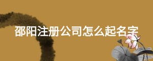 邵陽注冊(cè)公司怎么起名字
