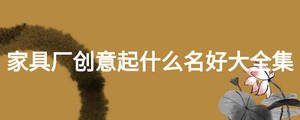 家具廠創(chuàng)意起什么名好大全集