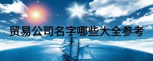 貿易公司名字哪些大全參考