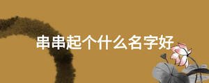 串串起個什么名字好