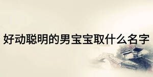 好動(dòng)聰明的男寶寶取什么名字