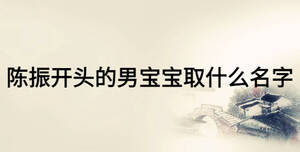 陳振開(kāi)頭的男寶寶取什么名字