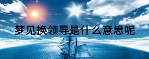 夢(mèng)見換領(lǐng)導(dǎo)是什么意思呢