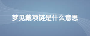 夢(mèng)見(jiàn)戴項(xiàng)鏈?zhǔn)鞘裁匆馑? width=