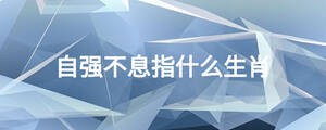 自強不息指什么生肖