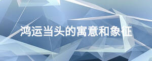 鴻運(yùn)當(dāng)頭的寓意和象征