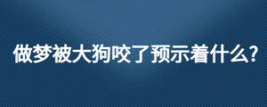 做夢(mèng)被大狗咬了預(yù)示著什么?
