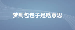 夢(mèng)到包包子是啥意思
