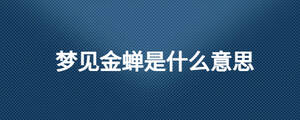 夢(mèng)見(jiàn)金蟬是什么意思