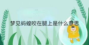 夢(mèng)見(jiàn)螞蝗咬在腿上是什么意思